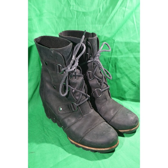Sorel Shoes - Sorel Joan of Arctic II Wedge Boots Black Leather Women's US 10